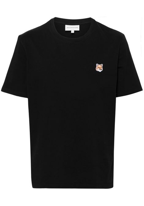 fox head patch t-shirt man black MAISON KITSUNÉ | LM00104KJ0008P199